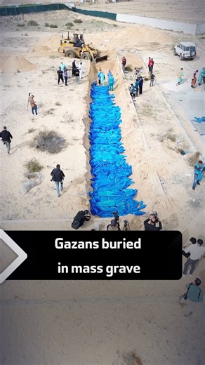1.9K views · 172 reactions | Watch: Palestinians killed in Israeli airstrikes are buried in a mass grave in Gaza’s Khan Younis after they were transported from Al-Shifa Hospital. Read more: https://ara.tv/zukw2 | Al Arabiya English | Facebook