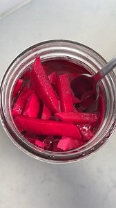 RECIPE: https://feelgoodfoodie.net/recipe/pickled-turnips/ These Pink Pickled Turnips are a Lebanese staple! If you're a fan of Middle Eastern food & acidic accompaniments, you need pickled turnips in your fridge. | Feel Good Foodie