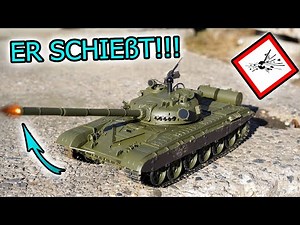 This RC tank with airsoft shooting function shoots realistically! | Russian T-72 Heng Long