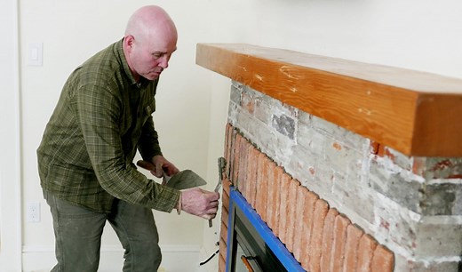 How To Brick Veneer a Fireplace?