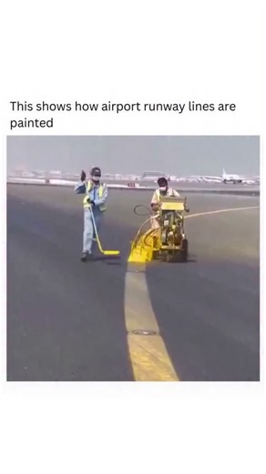 TrendTok Hub | This specialized machine paints runway lines at high speed, ensuring airports can maintain clear, precise markings with minimal disruption... | Instagram