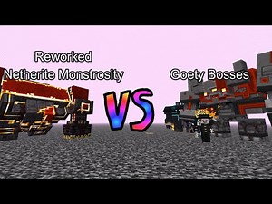 Reworked Netherite Monstrosity vs Goety Bosses | Minecraft Mob Battle