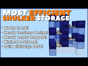 MOST EFFICIENT Shulker Storage in Minecraft 1.16!