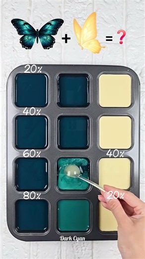 “Custom 4-Shade Color Palette from Navy Blue and Beige Gradient Mix” #colormixing #colorpalette