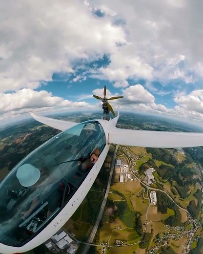 Motor Glider Engine Reveal in Flight by Achi Skywalker | Sailplane with Retractable Engine