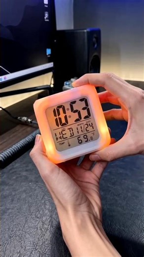 This RGB Clock Changes Colors! Digital Desk Clock Unboxing #shorts