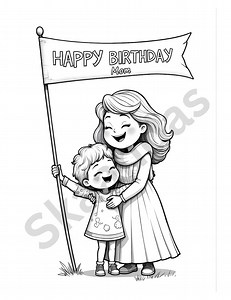 Birthday Coloring Book for Mom | 40  Printable Pages (PDF) - Etsy Canada