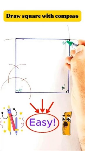 Draw a Perfect Square with Just a Compass