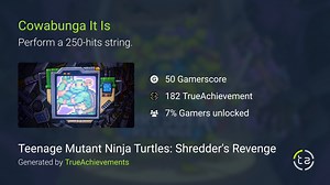 Cowabunga It Is achievement in Teenage Mutant Ninja Turtles: Shredder's Revenge