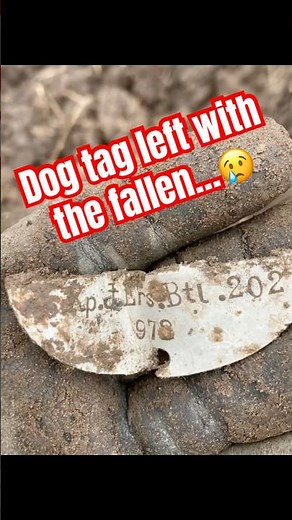 WW2 German ID tag and rank insignia found close together – likely from one fallen soldier #ww2relics