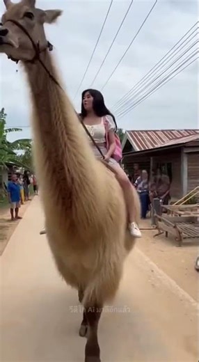 Let's try riding strange creatures in a mysterious village! #HelloWorld #ai