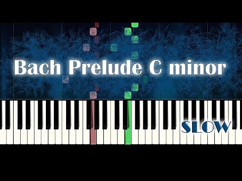 Bach - Prelude 2 in C minor - SLOW Piano Tutorial