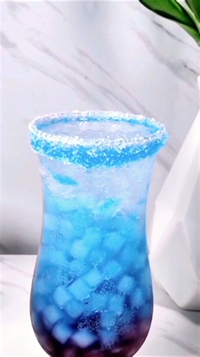 Magic Galaxy Swirl 🌌🦋 The color change is insane! ✨#GalaxyDrink #ASMR #Satisfying