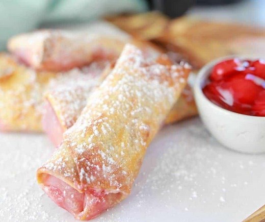 Easy Air Fryer Cherry Cheesecake Egg Rolls