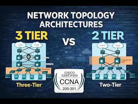 2 tier | 3 tier | collapsed core network architecture explained | Free CCNA 200-301 |
