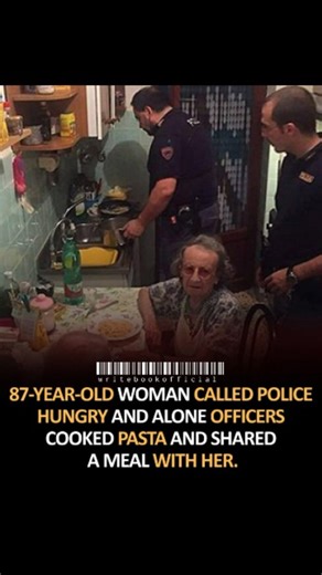 Write Book Official on Instagram: "In Florence, Italy, an 87-year-old woman called the police in tears. She hadn't eaten all day because her caregiver never arrived, and with her injured arm, she couldn't cook for herself. Officers Antonio and Giuseppe answered the call, expecting a simple welfare check. But when they arrived, they saw something deeper a woman alone, hungry, and heartbroken. Without hesitation, they stepped into her kitchen, asked a neighbor for help, and made her a warm plate o