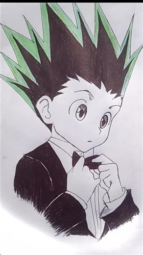 Draw gon freecss #drawing #gonfreecss #hunterxhunter #shorts