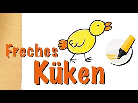 Küken zeichnen lernen (das Spitzbübchen) - How to draw a Chick (Cartoon)