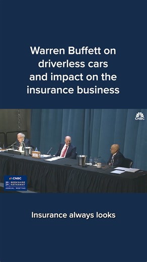 132K views · 567 reactions | Warren Buffett discusses how driverless cars could impact the insurance business at the 2024 Berkshire Hathaway annual meeting. | CNBC | Facebook