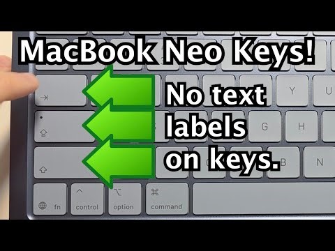 MacBook Neo: What are the Keys (No Labels)?