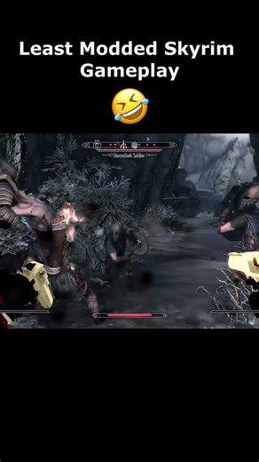 Least Modded Skyrim Gameplay 🤣 #skyrim #elderscrolls #shorts #switch #switch2