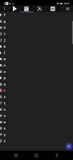 A simple application that gives you the letters A and a to Z and z