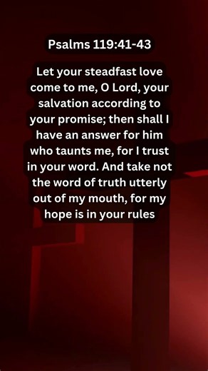 Jesus Saves | Psalms 119:41-43 | Daily Bible Verse