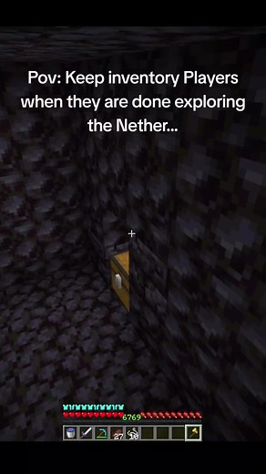 Minecraft: Keeping Inventory After Nether Exploration