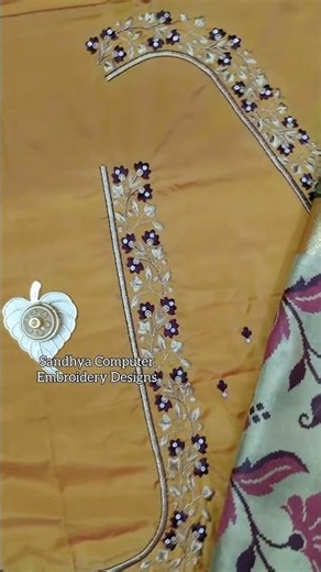 #old sarees ki #trending design #3 flowers design 👌 Computer work 👌