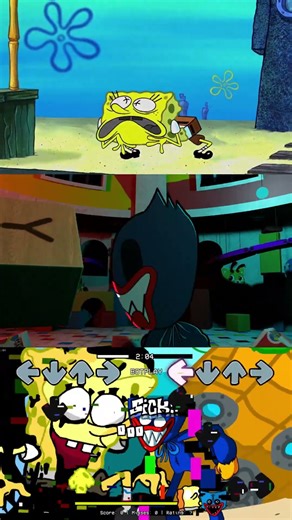 Friday Night Funkin' Blue Patrick Star but SpongeBob vs Huggy Wuggy #spongebob #fnf #patrickstar