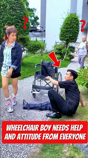 41302 Wheelchair boy needs help and attitude from everyone #hippoman