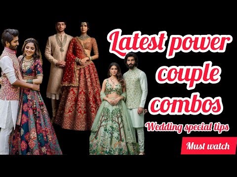 Bride & Groom colour Combination outfit|✨Ideas for Couple Wedding Outfits|bride groom combination ||