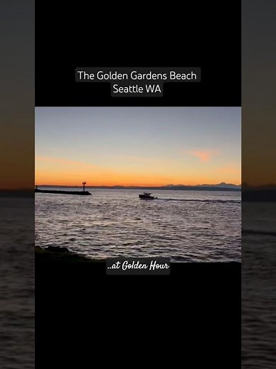 The Golden Gardens Beach @Golden Hour (Seattle, WA) #trending #washington #seattle #beach #travel