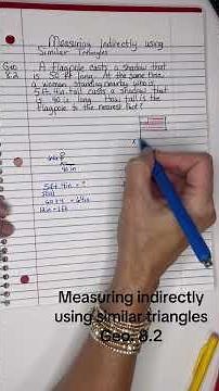 Geo. 8.2 Measuring indirectly using similar triangles #measuring #similartriangles