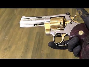 RARE COLT Python 4", 357 Magnum | 38 Special - High Polished Stainless Steel & 24K Gold
