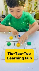 178K views · 838 reactions | Tic-Tac-Toe Learning Fun!Engage kids in this DIY Tic-Tac-Toe game using bottle caps to enhance logical thinking, fine motor skills, and strategic planning. This simple yet effective activity helps improve focus, problem-solving, and color recognition while keeping learning fun and interactive!#KidsLearning #TicTacToe #FineMotorSkills #BrainBoostingGames #FunWithLearning #DIYActivities #LogicalThinking #ToddlerActivities | Renu Bala | Facebook