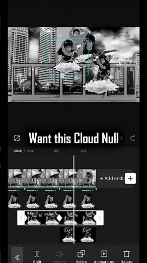 Cloud Null Tutorial in Capcut 🤩 | Manga edit Tutorial in Capcut #capcuttutorial