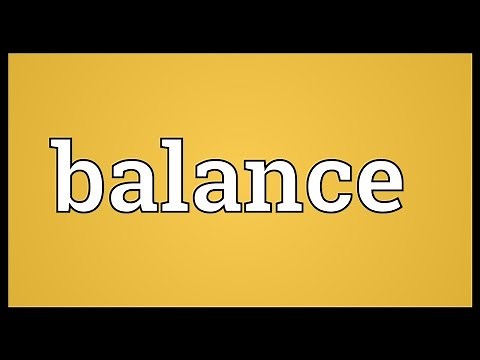 Balance Meaning