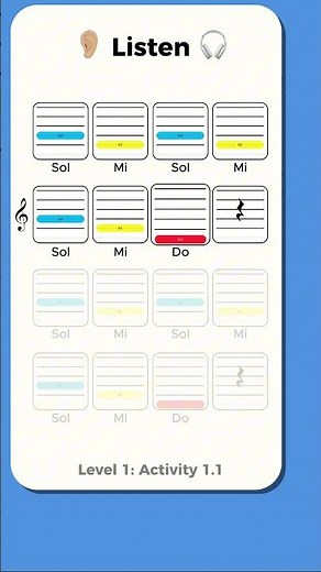 Sight Singing Level 1: Act. 1 Ex. 1 (Listen & Repeat) #SightReadingLab #sightsinging