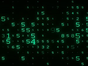 Digital green matrix background