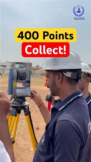 Contour Survey में 400 Points Collect | Sokkia Total Station Practical 🔥 #Shorts
