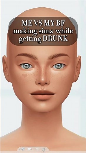 me vs my boyfriend at making sims while getting DRUNK!😳 #sims4 #thesims4 #sims #shorts