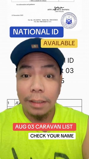 NATIONA ID UPDATE ( Release ng Aug 03 Caravan Registrant and extend date) Panoorin. | MPD - Pinoy Feed Dubai