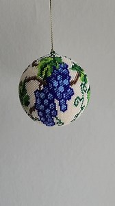 Grapevine peyote ball / even count circular peyote / tutorial / beaded decoration / ornament