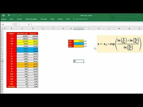 Calculó del D80, D50 y D20 en una curva granulométrica aplicando interpolación logarítmica.