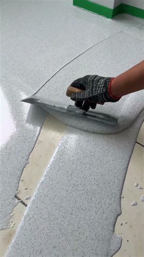 Bathroom Floor Transformation 🤯 | Mirror-Shine Epoxy Colored Sand Flooring