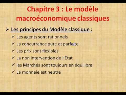 Macroéconomie S2 partie 8 " le modèle macroéconomique classique 1/5 "