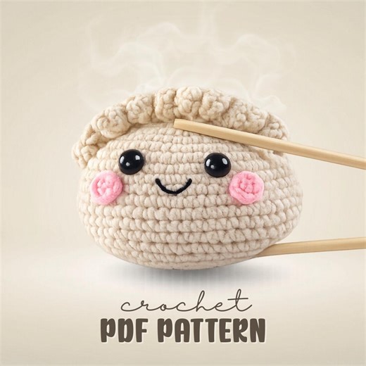 Dumpling Crochet Pattern PDF | Amigurumi Dumpling Plush | Kawaii Bao Mascot | Beginner Friendly, Cute Food Crochet, Instant Download - Etsy Canada