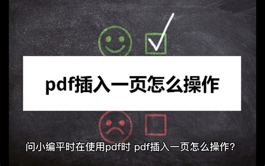 pdf插入一页怎么操作？这些技巧看一下