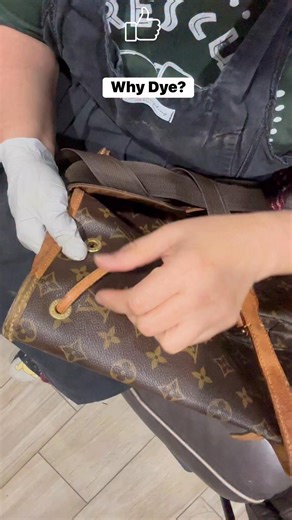 Mina Domingo on Instagram: "Acrylic paint vs. Dye. For a bendable leather dye is a better option. #howto #repair #luxury #purses #diy #motivation Mina Domingo Diy"